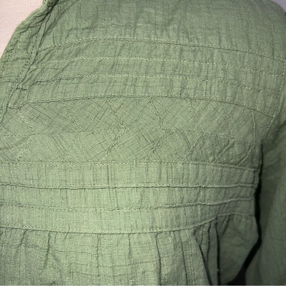 WOOLRICH Button Down Tunic Olive Green 100% Cotton shirt Medium - Picture 5 of 11